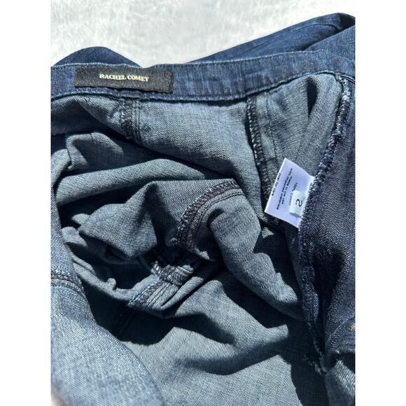 Rachel Comey Absolute Pant Wide Leg Flare Jeans Dark Indigo Denim Size 2 EUC - Picture 8 of 15